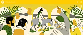 Minikonfirmander deltager i palmesøndagsgudstjenesten i Tornbjerg Kirke.